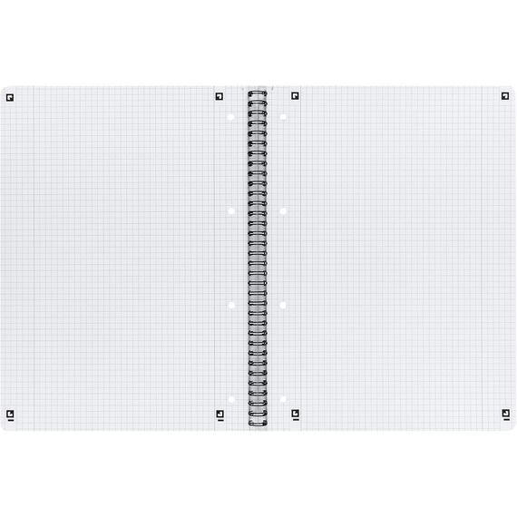 Oxford TOUCH A4+ Collegeblock, 80 Blatt, OPTIK PAPER+®, Doppelspirale, Mikroperforation, scribzee kompatibel (rosa | kariert)