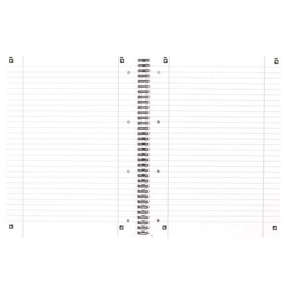 Oxford TOUCH A4+ Collegeblock, 80 Blatt, OPTIK PAPER+®, Doppelspirale, Mikroperforation, scribzee kompatibel (koralle | liniert)
