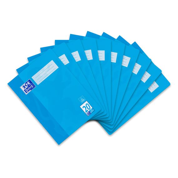 Oxford Schulheft A4, 32 Blatt, Lineatur 20, blanko, 10 Stück