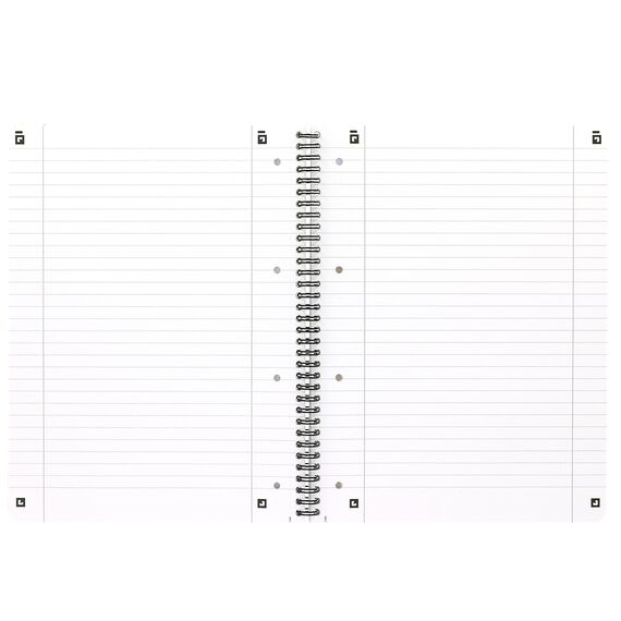 Oxford TOUCH A4+ Collegeblock, 80 Blatt, OPTIK PAPER+®, Doppelspirale, Mikroperforation, scribzee kompatibel (grasgrün | liniert)