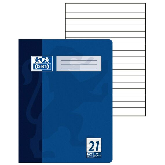 Oxford Schulheft A4, 32 Blatt, Lineatur 21, liniert, 10 Stück