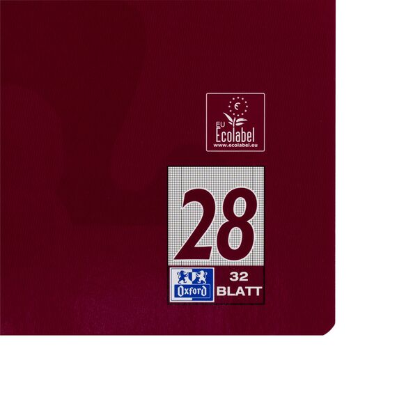 Oxford Schulheft A4, 32 Blatt, Lineatur 28, kariert , 10 Stück