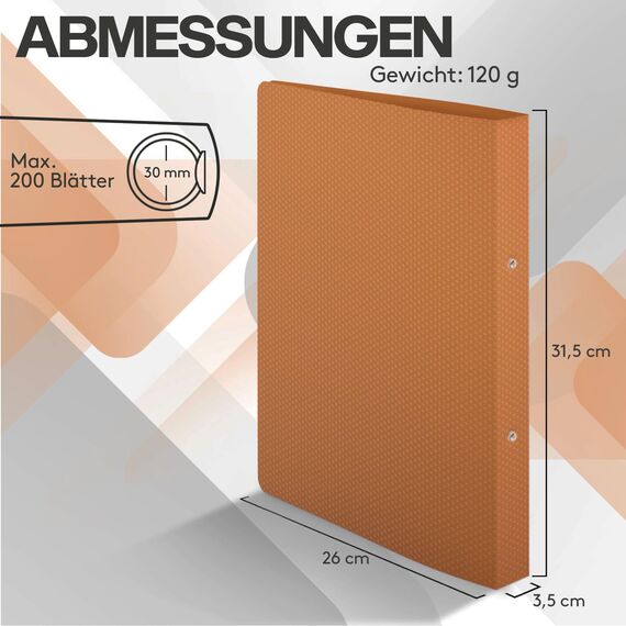 ACROPAQ - 10 x Ringbuch A4 - Mit 2 Ringen, Mit Rückenetiketten, Rückenbreite 3,5 cm, Regenbogen, Natur Farbkollektion - Ringhefter, Ringordner, Ordner A4 Schmal, Ringmappe A4, Schulordner