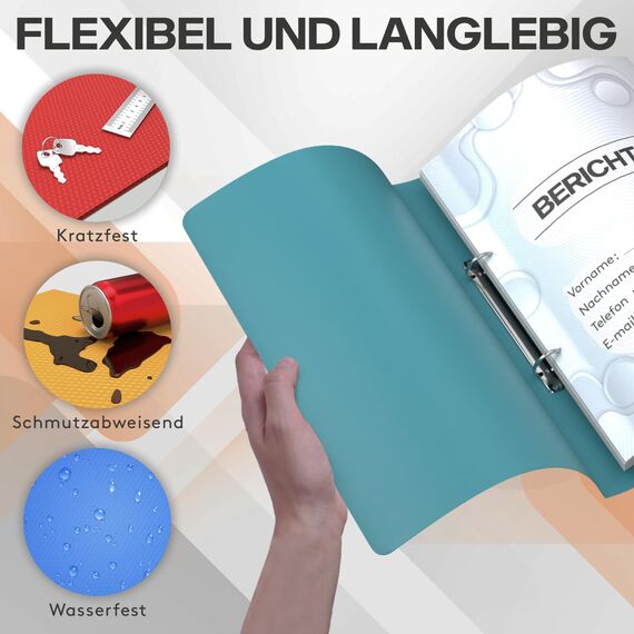 ACROPAQ - 10 x Ringbuch A4 - Mit 2 Ringen, Mit Rückenetiketten, Rückenbreite 3,5 cm, Regenbogen, Natur Farbkollektion - Ringhefter, Ringordner, Ordner A4 Schmal, Ringmappe A4, Schulordner