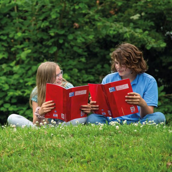 Oxford Schulheft A4, 32 Blatt, Lineatur 26, kariert, 10 Stück