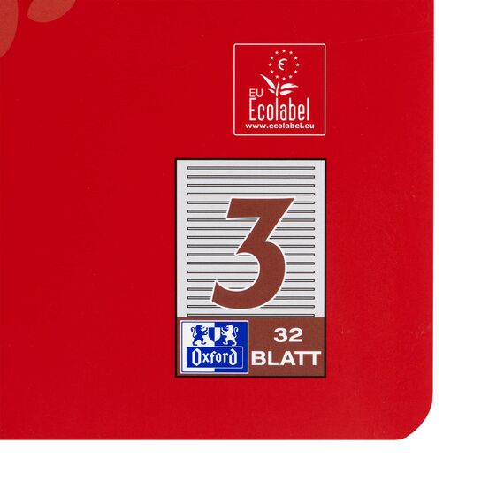 Oxford Schulheft A4, 32 Blatt, Lineatur 3, liniert, 10 Stück