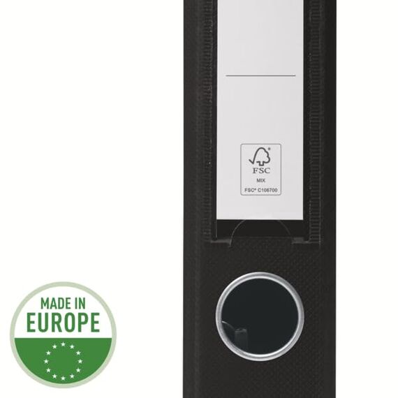 VON Leitz Ordner A4, 25er Pack, Karton mit Kunststoffeinband, 50 mm Rückenbreite, Für 350 Blatt, Blauer Engel & FSC-zertifiziert, Für Schule, Studium & Zuhause, Grün, 10560055