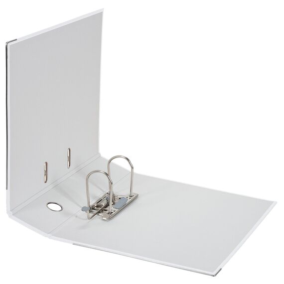 Original Falken 10er Pack PP-Color Kunststoff-Ordner. Made in Germany. 8 cm breit DIN A4 weiß Vegan Ringordner Aktenordner Briefordner Büroordner Plastikordner Schlitzordner