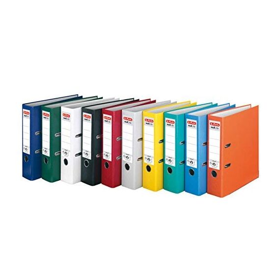 Herlitz Ordner maX.file protect A4 (8 cm mit Einsteckrückenschild) (10 + 1 Farben, 8cm | 10er Pack)