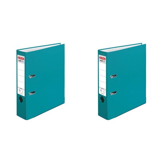 Herlitz 50015931 Ordner "maX.file" protect, A4, 8 cm Caribbean Türkis (Packung mit 2)