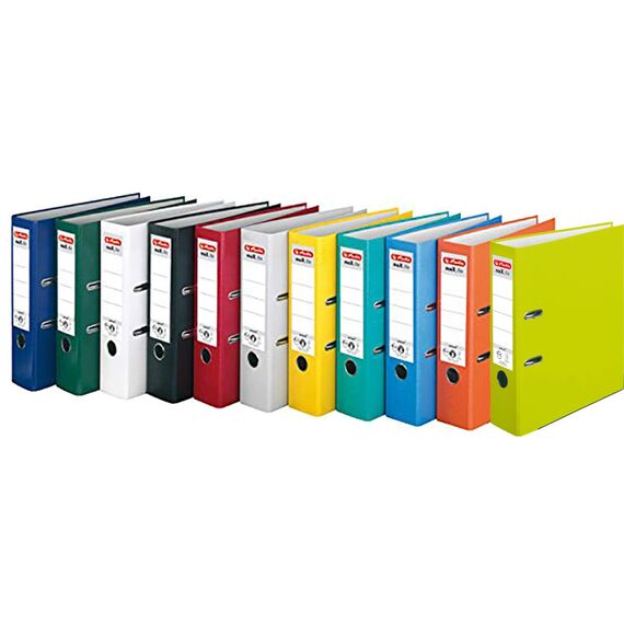 Herlitz Ordner maX.file protect A4 (8 cm mit Einsteckrückenschild) (10 + 1 Farben, 8cm | 10er Pack)