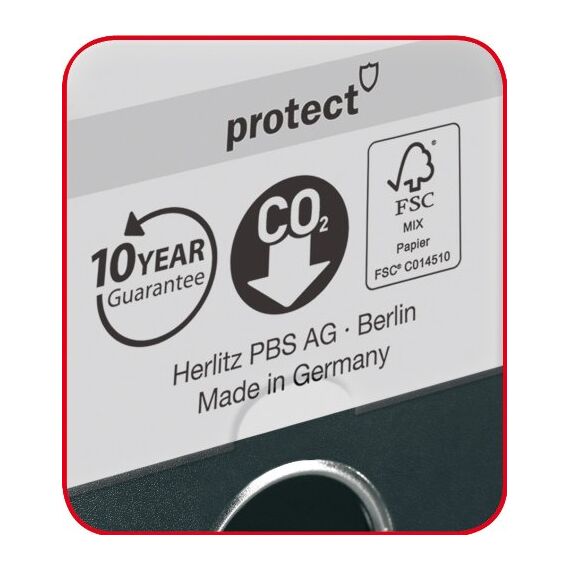 herlitz Ordner A4 maX.file protect, A4, 8 cm Rückenbreite, Grün, Einsteckrückenschild, Kantenschutz, 1 Stück
