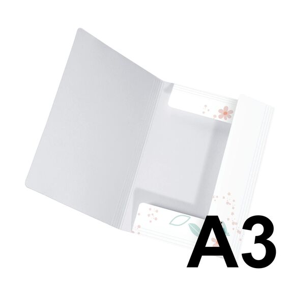 Original Falken Sammelmappe Kinder. Aus extra starkem Karton mit 3 Klappen und Gummiband für DIN A3 Motiv Dschungel Aufbewahrungs-Zeichen-Mappe für die Schule