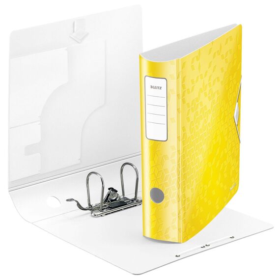 Leitz Qualitäts-Ordner 180° Active WOW, 10er Pack, A4, Breit, Abgerundeter Rücken, 8,2 cm breit, Gummibandverschluss, Leichtes Polyfoam, Plastik-Ordner, WOW Serie, Farblich sortiert, 11060099