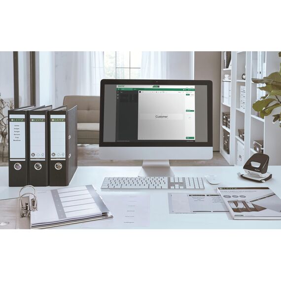 Leitz Set Qualitäts-Ordner 180° Active WOW A4, Breit, 8,2 cm, Gummibandverschluss, Gelb + Leitz Register für A4, PC-beschriftbares Deckblatt, und 6 Trennblätter, WOW Serie, 11060016 + 12420000