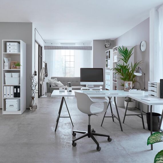 Leitz Qualitäts-Ordner 180° Active WOW, 5er Pack, A4, Schmal, Abgerundeter Rücken, 6,5 cm breit, Gummibandverschluss, Leichtes Polyfoam, Plastik-Ordner, WOW Serie, Weiß, 11070001