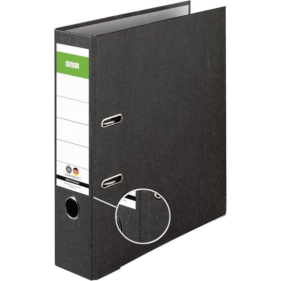 Original DINOR Ordner-Wolkenmarmor-Recycling - Made in Germany. 8 cm breit DIN A4 schwarz Aktenordner Briefordner Büroordner Pappordner Blauer Engel (8cm breit | 20er Pack)