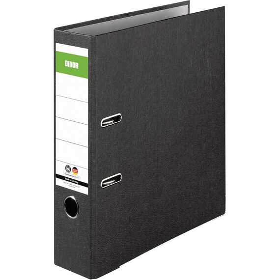 Original DINOR Ordner-Wolkenmarmor-Recycling - Made in Germany. 8 cm breit DIN A4 schwarz Aktenordner Briefordner Büroordner Pappordner Blauer Engel (8cm breit | 5er Pack)