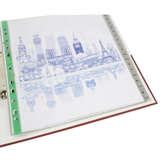 5er Set XXL 20-teiliges Register/Trennblätter extra breit aus PP DIN A4+ mit Buchstaben A-Z, volldeckend + praktischem Deckblatt aus Papier. Trenn-Blätter überbreit für die Ordner-Organisation im Büro