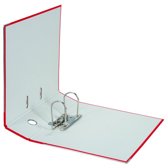 Original Falken 5er Pack PP-Color Kunststoff-Ordner. Made in Germany. 8 cm breit DIN A4 rot Vegan Ringordner Aktenordner Briefordner Büroordner Plastikordner Schlitzordner