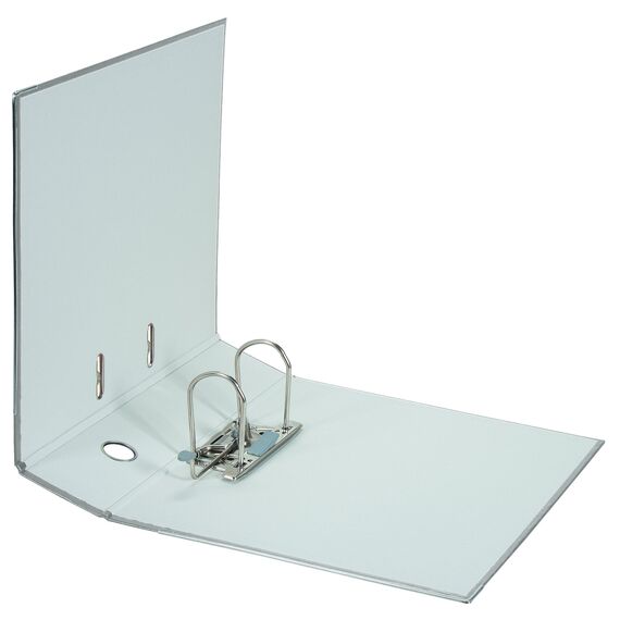 Original Falken 5er Pack PP-Color Kunststoff-Ordner. Made in Germany. 8 cm breit DIN A4 grau Vegan Ringordner Aktenordner Briefordner Büroordner Plastikordner Schlitzordner