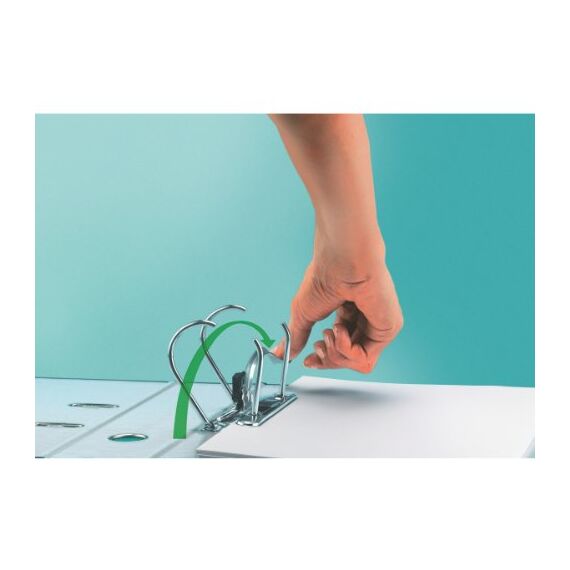 Leitz Qualitäts-Ordner 180° Plastik, das Original, DIN A4 Aktenordner 5 cm schmal, 90% Recycling-Karton, 30% Pre-Consumer Recycling-Kunststoff, Mit 180° Mechanik, 350 Blatt Kapazität, Grün, 10155055