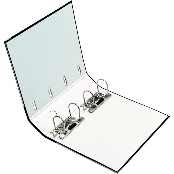 Original Falken PP Kunststoff-Doppelordner. Made in Germany. 7 cm breit für 2x DIN A5 quer Ablage mit Wechselfenster Kontoauszug-Ordner Ringordner (Kunststoffordner, schwarz, 20er Pack)