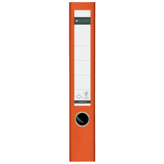 Leitz Qualitäts-Ordner 180° Plastik, 20er Pack, A4, Schmal, Orange, 5,2 cm Rückenbreite, PP-laminierter Einband, 10155045