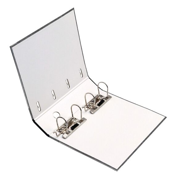 Original Falken 20er Pack Recycling-Doppelordner Wolkenmarmor. Made in Germany. 7 cm breit schwarz für 2x DIN A5 quer Ablage mit geklebtem Rückenschild Kontoauszug-Ordner Ringordner Blauer Engel