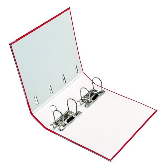 Original Falken PP Kunststoff-Doppelordner. Made in Germany. 7 cm breit rot für 2x DIN A5 quer Ablage mit Wechselfenster Kontoauszug-Ordner Ringordner Aktenordner Briefordner Büroordner