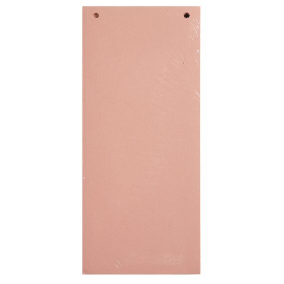 Exacompta 13435B 100er Pack Karton-Trennstreifen. 10,5 x 24 cm rosa. Für eine übersichtliche Anblage Ihrer Dokumente. Trennlaschen Trennblätter Ordner Register Blauer Engel