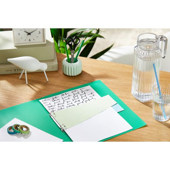 Exacompta 13595B 200er Pack Karton-Trennstreifen. Trapezform farbig sortiert. Für eine übersichtliche Anblage Ihrer Dokumente. Trennlaschen Trennblätter Ordner Register Blauer Engel