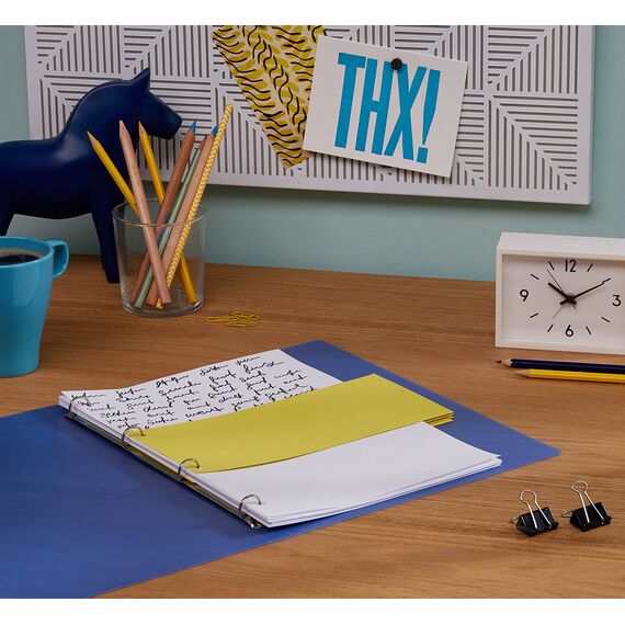 Exacompta 13425B 100er Pack Karton-Trennstreifen. 10,5 x 24 cm gelb. Für eine übersichtliche Anblage Ihrer Dokumente. Trennlaschen Trennblätter Ordner Register Blauer Engel