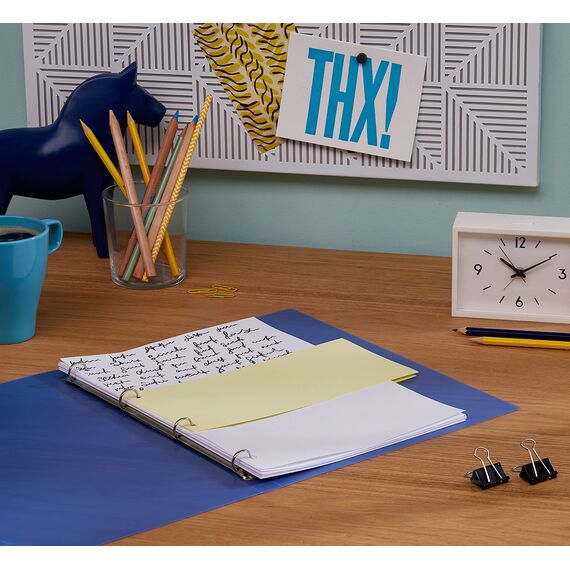 Exacompta 13325B 100er Pack Premium Karton-Trennstreifen. 10,5 x 24 cm gelb. Für eine übersichtliche Anblage Ihrer Dokumente. Trennlaschen Trennblätter Ordner Register