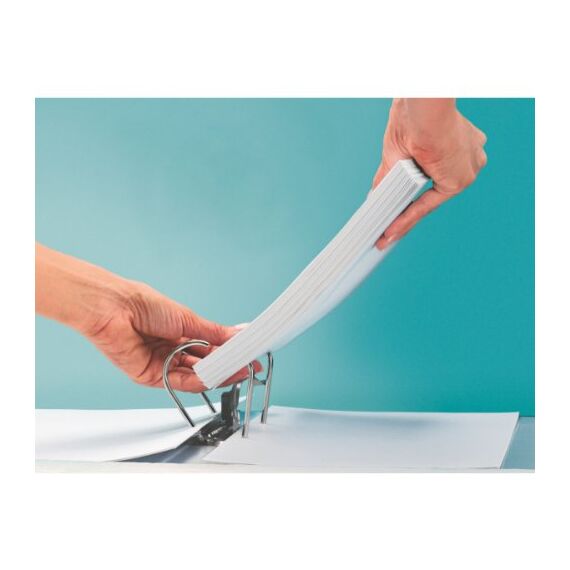 Leitz Qualitäts-Ordner 180° Plastik, das Original, DIN A4 Aktenordner 5 cm schmal, 90% Recycling-Karton, 30% Pre-Consumer Recycling-Kunststoff, Mit 180° Mechanik, 350 Blatt Kapazität, Türkis, 10155052