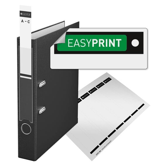 Leitz Qualitäts-Ordner 180° Plastik, 10er Pack, das Original, DIN A4 Aktenordner 5 cm schmal, 90% Recycling-Karton, 30% Pre-Consumer Recycling-Kunststoff, Mit 180° Mechanik, 350 Blatt, Weiß, 10151001