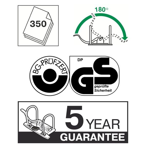 Leitz Qualitäts-Ordner 180° Plastik, 10er Pack, das Original, DIN A4 Aktenordner 5 cm schmal, 90% Recycling-Karton, 30% Pre-Consumer Recycling-Kunststoff, Mit 180° Mechanik, 350 Blatt, Gelb, 10151015