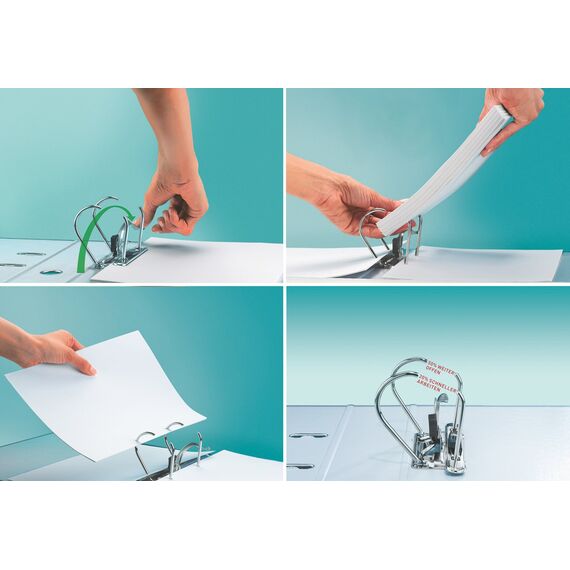 Leitz Qualitäts-Ordner 180° Plastik, 10er Pack, das Original, DIN A4 Aktenordner 5 cm schmal, 90% Recycling-Karton, 30% Pre-Consumer Recycling-Kunststoff, Mit 180° Mechanik, 350 Blatt, Blau, 10151035