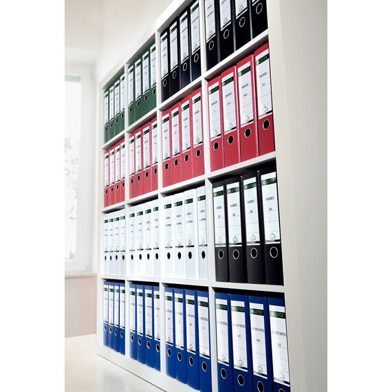 Leitz Qualitäts-Ordner 180° Plastik, das Original, DIN A4 Aktenordner 8,2 cm breit, Kunststoff-Ordner mit PP-laminiertem Einband, Mit 180° Mechanik, Höchste Stabilität und Qualität, Blau, 10105035