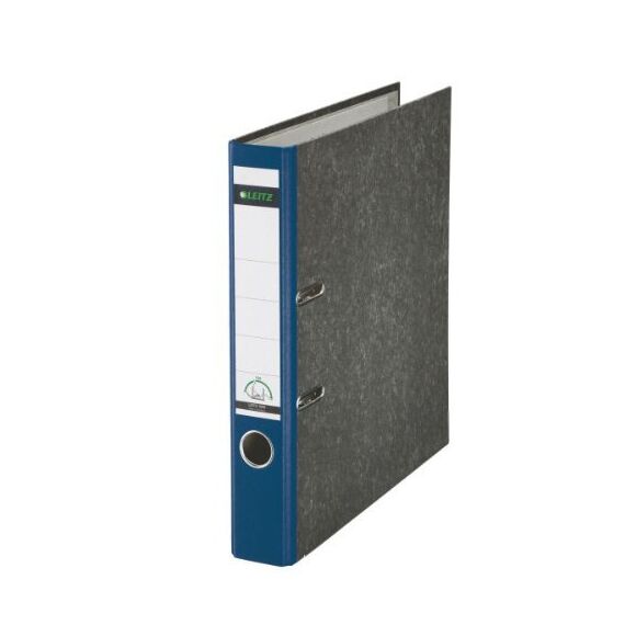 Leitz Qualitäts-Ordner, 20er Pack, das Original, DIN A4 Aktenordner schmal, 5 cm breit, Wolkenmarmor-Papier, Recycling-Ordner, Blauer Engel, Mit 180° Mechanik, Höchste Stabilität, Blau, 10505035