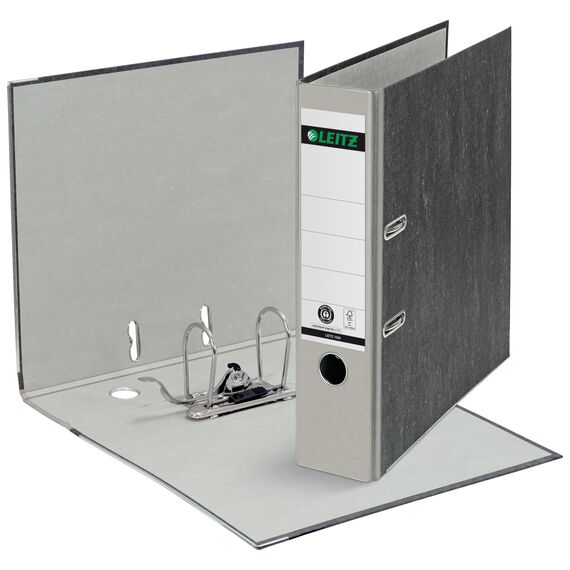 Leitz Qualitäts-Ordner, das Original, DIN A4 Aktenordner 8 cm breit, Wolkenmarmor-Papier, Recycling-Ordner, Blauer Engel, Mit 180° Mechanik, Höchste Stabilität (Breit, Sortiert, 20 Stück)