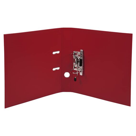 Exacompta 53504E Premium PP-Ordner Prem´Touch. 5 cm schmal DIN A4 Kunststoffbezug außen Papierbezug innen Rückenschild austauschbar Ringordner Aktenordner Briefordner Plastikordner bordeaux