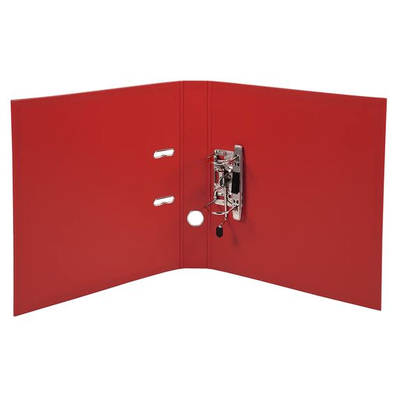 Exacompta 53545E Premium PP-Ordner Prem´Touch. 5 cm schmal DIN A4 Kunststoffbezug außen Papierbezug innen Rückenschild austauschbar Ringordner Aktenordner Briefordner Plastikordner rot