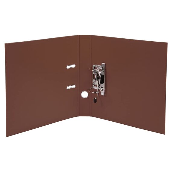 Exacompta 53546E Premium PP-Ordner Prem´Touch. 5 cm schmal DIN A4 Kunststoffbezug außen Papierbezug innen Rückenschild austauschbar Ringordner Aktenordner Briefordner Plastikordner braun