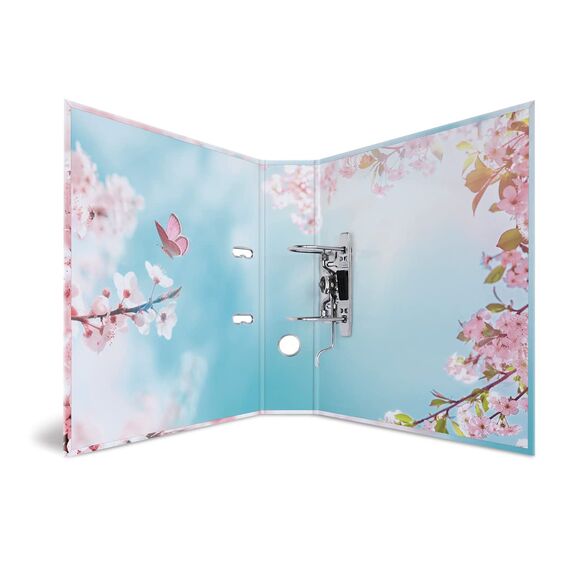 HERMA Ordner A4 Kirschblüten Blumen, 7 cm breit, Kinder Ringordner mit Pflanzen Motiv, bunter Aktenordner mit Innendruck für Jungen und Mädchen