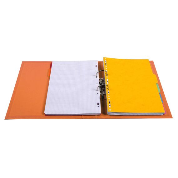 Exacompta 53544E Premium PVC-Ordner Prem´Touch. 5 cm schmal DIN A4 Ringordner Aktenordner Briefordner Büroordner Plastikordner Schlitzordner orange