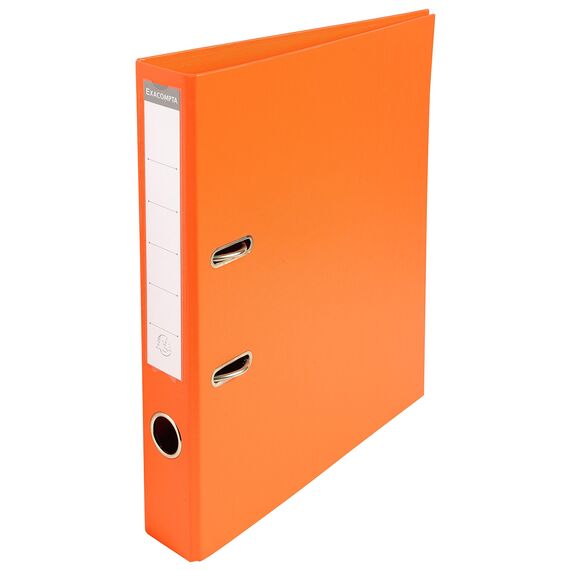 Exacompta 53544E Premium PVC-Ordner Prem´Touch. 5 cm schmal DIN A4 Ringordner Aktenordner Briefordner Büroordner Plastikordner Schlitzordner orange