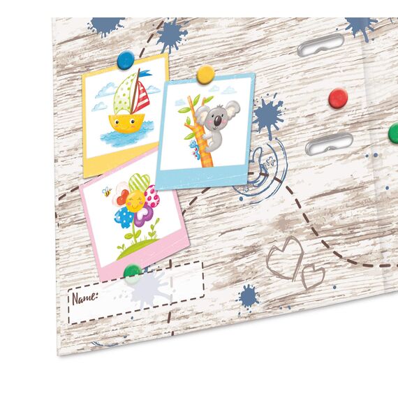 HERMA Ordner A4 Kinder Holzoptik, 7 cm breit, Ringordner mit Kindergarten Tiere Motiv, bunter Aktenordner mit Innendruck für Jungen, Mädchen und Kinder