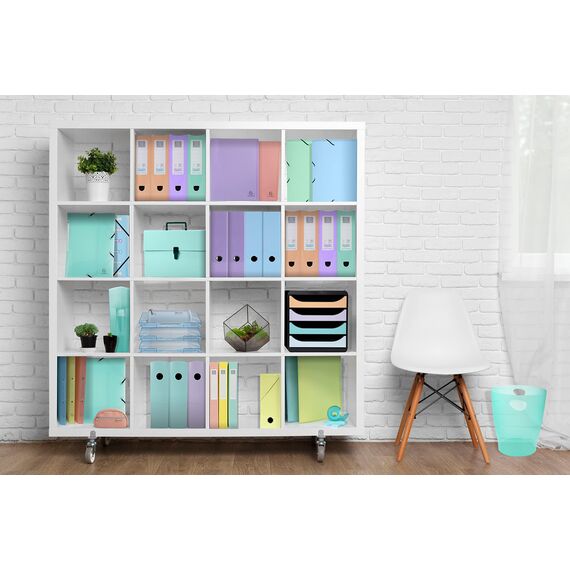 Exacompta 53044E 10er Pack Premium PVC-Ordner Prem´Touch Pastell. 5 cm schmal DIN A4 Ringordner Aktenordner Briefordner Büroordner Plastikordner Schlitzordner farbig sortiert