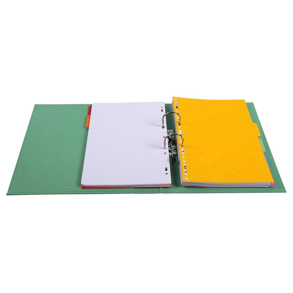 Exacompta 53743E 10er Pack Premium PVC-Ordner Prem´Touch. 7 cm breit DIN A4 Ringordner Aktenordner Briefordner Büroordner Plastikordner Schlitzordner grün